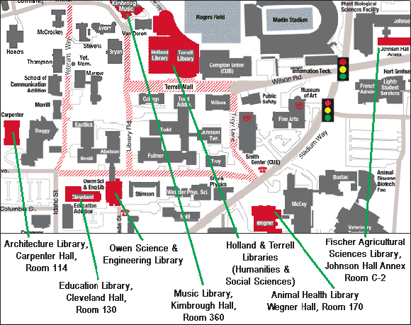 WSU Libraries Map